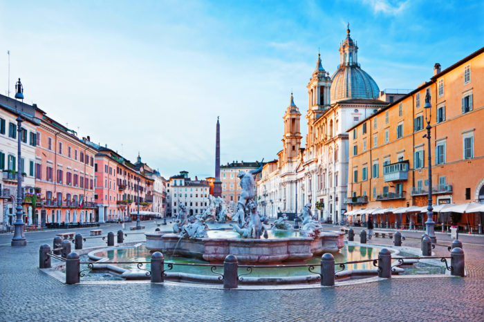 FOUNTAIN AND SQUARES IN ROME